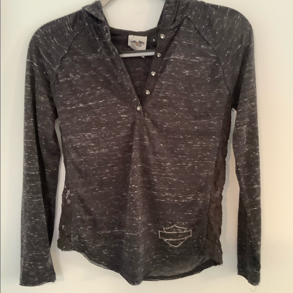 Ladies Harley Davidson hooded shirt
